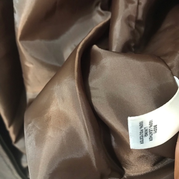 Caslan Leather Brown Jacket - Picture 4 of 5